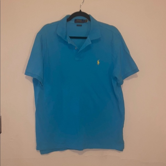 Polo Ralph Lauren Other - POLO RALPH LAUREN CLASSIC MESH POLO SHIRT BRIGHT POOL BLUE EUC L $125